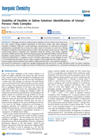 Stability of Studtite in Saline Solution: Identification of Uranyl−Peroxo−Halo Complex
