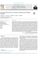 Very high burnup spent fuel corrosion & leaching under hydrogen conditions