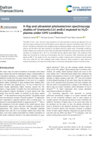 X-Ray and ultraviolet photoelectron spectroscopy studies of Uranium(IV),(V) and(VI) exposed to H2O-plasma under UHV conditions