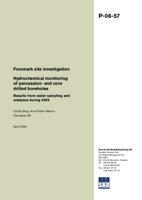 Forsmark site investigation. Hydrochemical monitoring of percussion- and core drilled boreholes. Results from water sampling and analyses during 2005