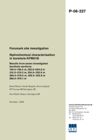 Forsmark site investigation. Hydrochemical characterisation in borehole KFM01D. Results from seven investigated borehole sections: 194.0-195.0 m, 263.8-264.8 m, 314.5-319.5 m, 354.9-355.9 m, 369.0-370.0 m, 428.5-435.6 m, 568.0-575.1 m
