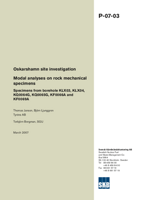 Oskarshamn site investigation. Modal analyses on rock mechanical specimens. Specimens from borehole KLX03, KLX04, KQ0064G, KQ0065G, KF0066A and KF0069A