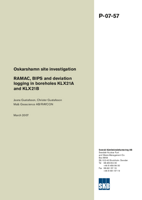 Oskarshamn site investigation. RAMAC, BIPS and deviation logging in boreholes KLX21A and KLX21B