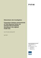 Oskarshamn site investigation. Comparison between measurements of Total Dissolved Solids and Transient Electromagnetic Soundings in the regional model area