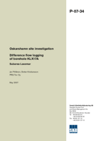 Oskarshamn site investigation. Difference flow logging of borehole KLX17A Subarea Laxemar