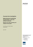 Forsmark site investigation. Hydrochemical monitoring of percussion- and core drilled boreholes. Results from water sampling and analyses during 2006