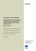 Oskarshamn site investigation. Hydrogeological characterization of deepest valley soil aquifers and soil-rock transition zone at Laxemar, 2006 Subarea Laxemar