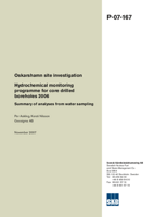 Oskarshamn site investigation. Hydrochemical monitoring programme for core drilled boreholes 2006. Summary of analyses from water sampling