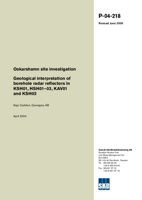 Oskarshamn site investigation. Geological interpretation of borehole radar reflectors in KSH01, HSH01-03, KAV01 and KSH02. Revised June 2006