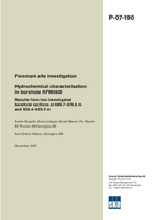 Forsmark site investigation. Hydrochemical characterisation in borehole KFM08D. Results from two investigated borehole sections at 669.7-676.8 m and 828.4-835.5 m