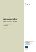 Forsmark site investigation. Hydro monitoring program. Report for April 2007 - April 2008