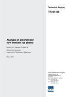 Analysis of groundwater flow beneath ice sheets