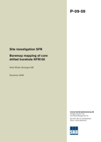 Site investigation SFR. Boremap mapping of core drilled borehole KFR105
