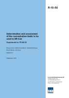 Determination and assessment of the concentration limits to be used in SR-Can. Supplement to TR-06-32