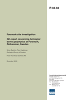 Forsmark site investigaiton. QC-report concerning helicopter borne geophysics at Forsmark, Östhammar, Sweden