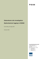 Oskarshamn site investigation. Hydrochemical logging in KSH02