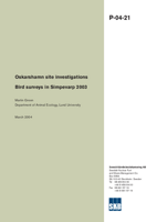 Oskarshamn site investigation. Bird surveys in Simpevarp 2003