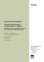 Forsmark site investigation. Complete hydrochemical characterisation in KFM01A. Results from two investigated sections, 110.1-120,8 and 176.8-183.9 metres