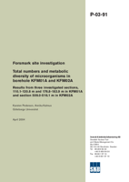 Forsmark site investigation. Total numbers and metabolic diversity of microorganisms in borehole KFM01A and KFM02A. Results from three investigated sections, 110.1-120.8 m and 176.8-183.9 m in KFM01A and section 509.0-516.1 m in KFM02A
