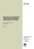 Forsmark site investigation. Water depth soundings in shallow bays in Forsmark