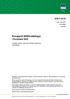 Årsrapport GNSS-mätningar i Forsmark 2022