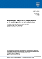 Evaluation and analysis of Cu samples exposed at elevated temperature to various bentonites