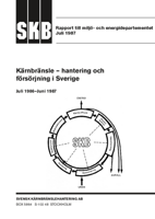Rapport till miljö- och energidepartementet Juli 1987. Kärnbränsle &ndash; hantering och försörjning i Sverige Juli 1986 &ndash; Juni 1987